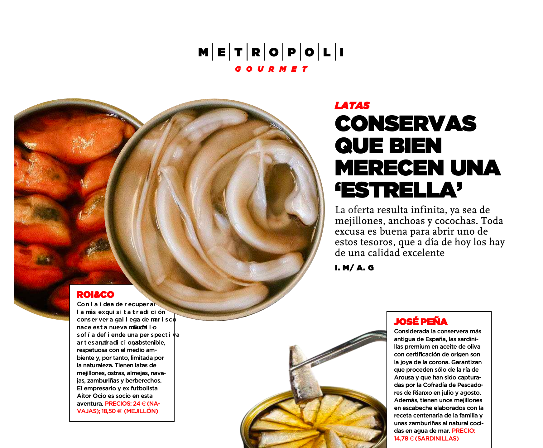 Conservas gallegas gourmet