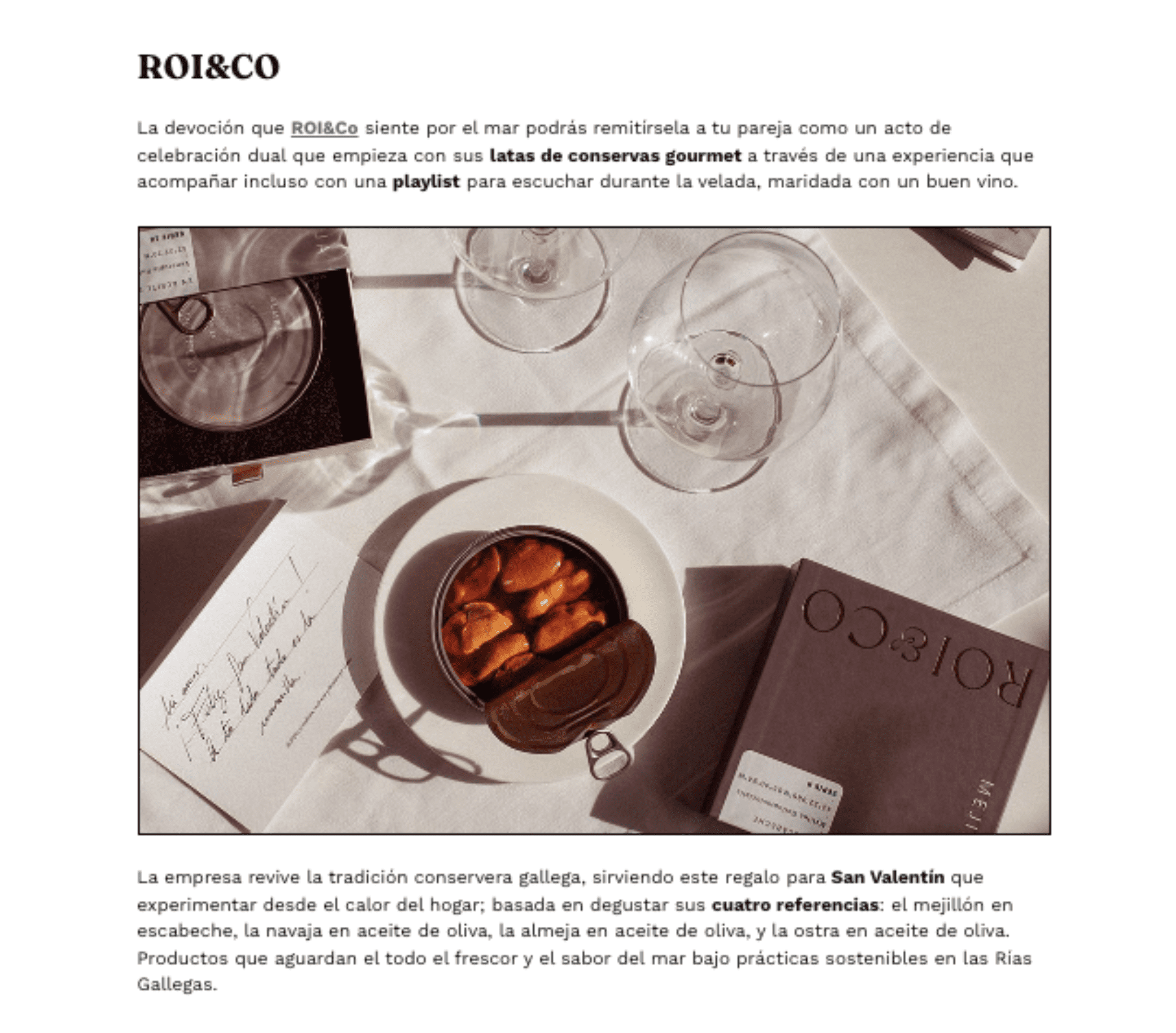 Conservas gallegas gourmet